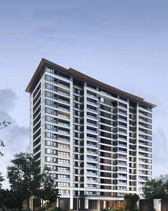 modern residential building a high-rise residential building 3d model