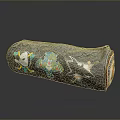 Gray Pencil Case With Vibrant Skull Monster And Shark Cartoon Patterns