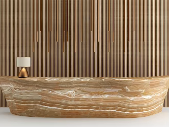 Modern reception desk Special-shaped service desk Front desk 3d model