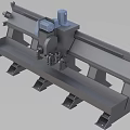 Industrial Heavy Duty Processing Equipment With Metal Frame Support Legs And Motor Unit