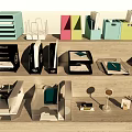 Colorful Office Desk Organizers With Folders Storage Boxes And Document Holders