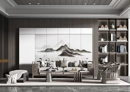 New Chinese Living Room 3d model