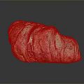 Freshly Baked Golden Flaky Croissant With Shiny Texture On Black Background