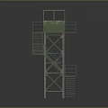 Tower defense sentry tower air defense watchtower observatory tower loft 3d model