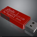 Red USB Flash Drive With 25GB Storage Capacity For Data Storage