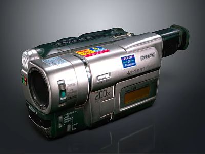 SANYO Portable Camcorder With 200x Zoom And VHS C Format 3d model