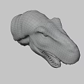 Detailed Tyrannosaurus Rex Head Model With Open Mouth Sharp Teeth And Textured Skin