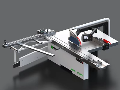 Best Tech Precision Industrial Panel Saw With Digital Control Panel And Sliding Rails 3d model