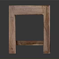 Rustic Wooden Square Side Table With Natural Grain And Solid Structure