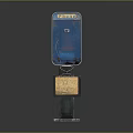 Blue Photo Phone Booth With Digital Screen Control Panel And Base Stand