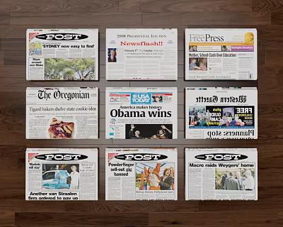 Modern Newspaper Newspaper 3d model