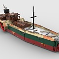 Lego toy building blocks steam steamer cargo ship 3d model