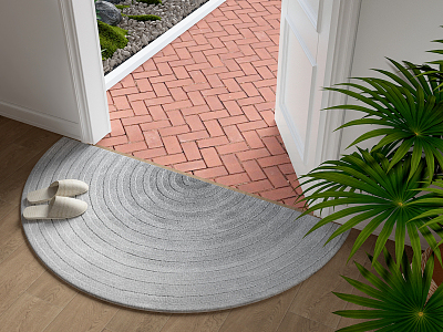 Modern Carpet Semi-Round Carpet model