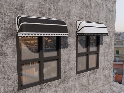 Modern awning canopy combination model