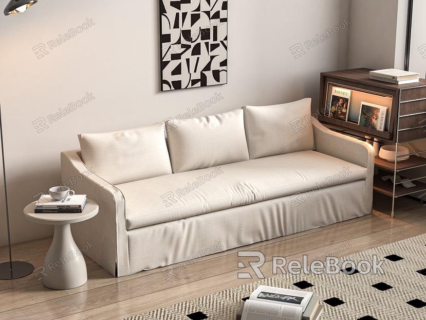 Silent three-person sofa model