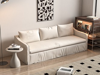 Silent three-person sofa 3d model