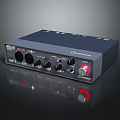 Focusrite Scarlett Black Audio Interface With Knobs For Headphone Audio Mixing And Recording