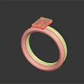 Stylish Rose Gold Ring With Square Gemstone Minimalist Design Fashion Accessory For Women