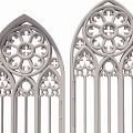 Ornate Gothic Window Designs With Intricate Patterns And Pointed Arches 3d model