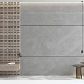Modern bedroom background wall bedroom modeling background wall 3d model
