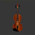 Elegant Wooden Violin With Red Body And Metal Strings For Home Use