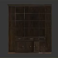 Classic Wooden Corner Bookcase With Multiple Shelves Drawers And Storage Cabinets