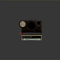 Retro Brown Polaroid Instant Camera With Photo Print Output And Classic Design