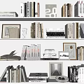 Book Combination Wall Hanging Bookshelf Book Ornaments 3d model