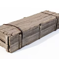 Modern Wooden Box Old Wooden Box 3d model