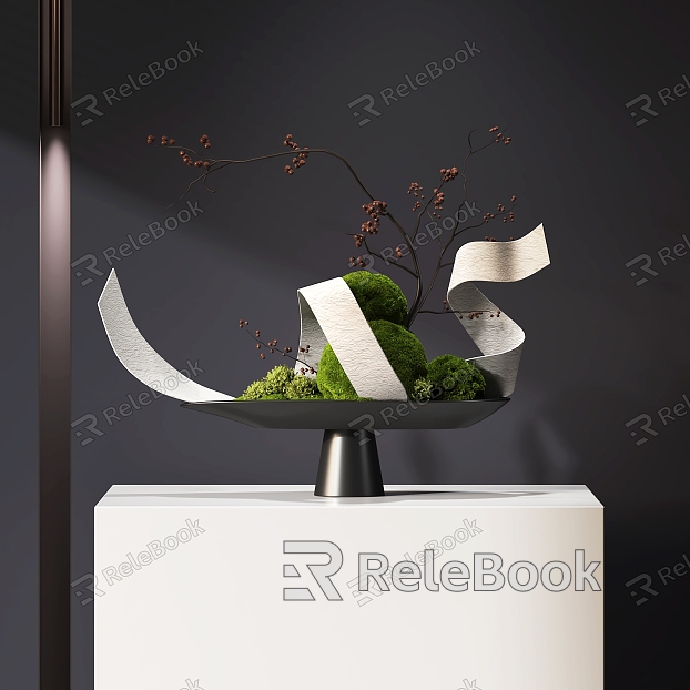 Modern moss ornaments model