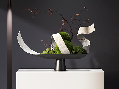 Modern moss ornaments model