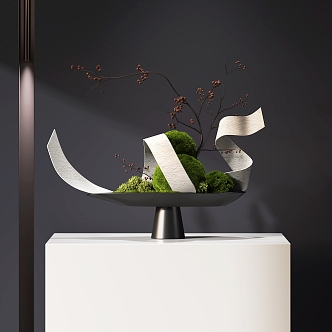 Modern moss ornaments 3d model