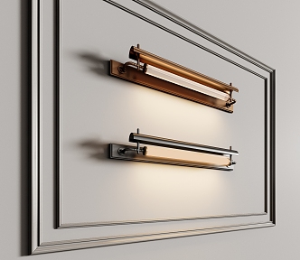 Mirror headlight wall lamp combination 3d model