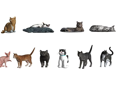 Various Reptile Figurines Displaying Diverse Colors And Natural Poses 3d model