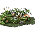 Plants Flowers Shrubs Landscape Greening Plant Heaps 3d model