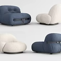 Modern Single Sofa Lazy Sofa 3d model
