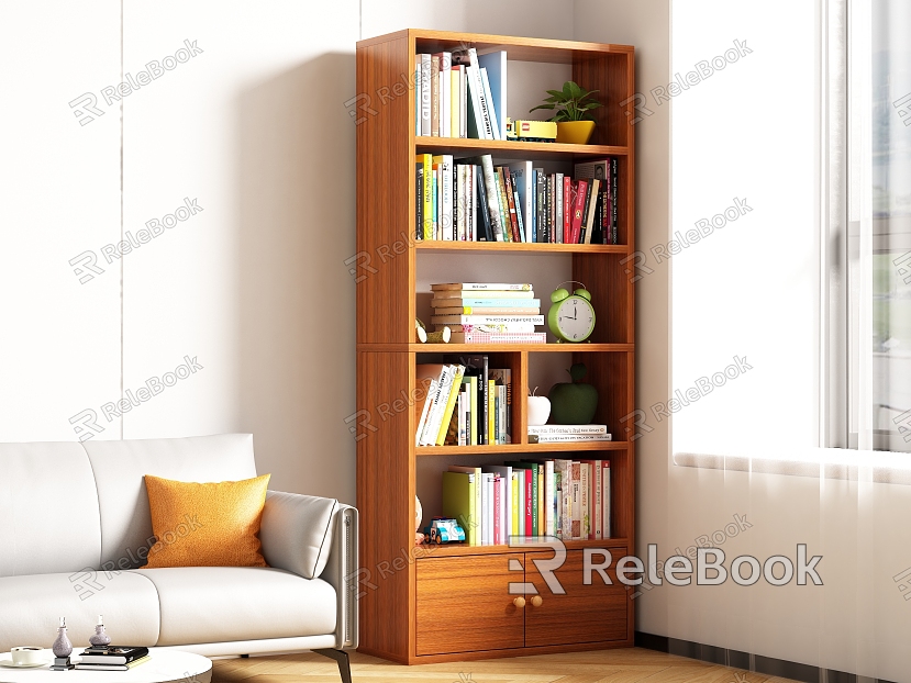 Modern bookcase model