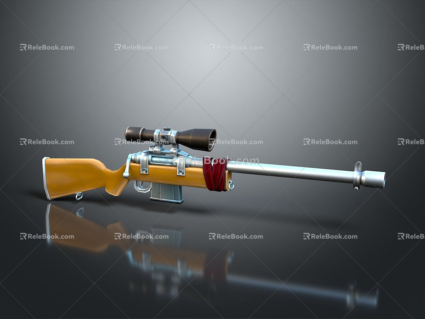 Sniper rifle sight sniper rifle sci-fi sniper rifle semi-automatic rifle combat rifle 3d model