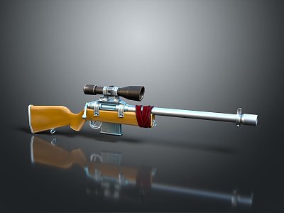 Sniper rifle sight sniper rifle sci-fi sniper rifle semi-automatic rifle combat rifle 3d model