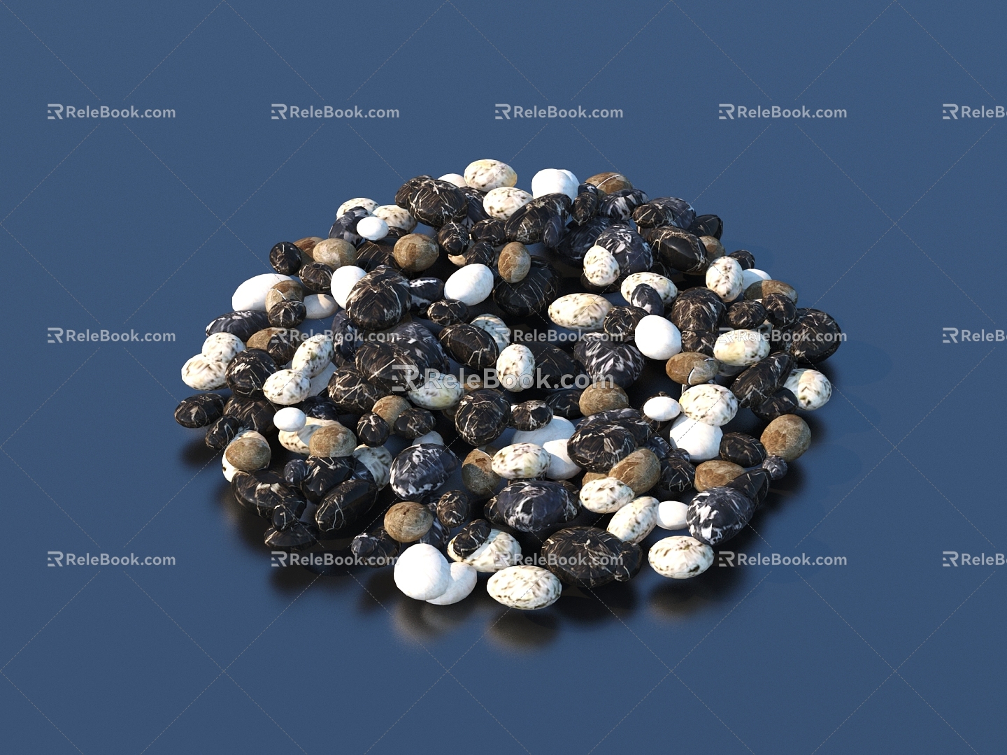 Pebbles Gravel Stone 3d model