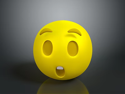 Cute Yellow Smiley Face Emoji Household Accessory With 3D Smooth Surface Design 3d model