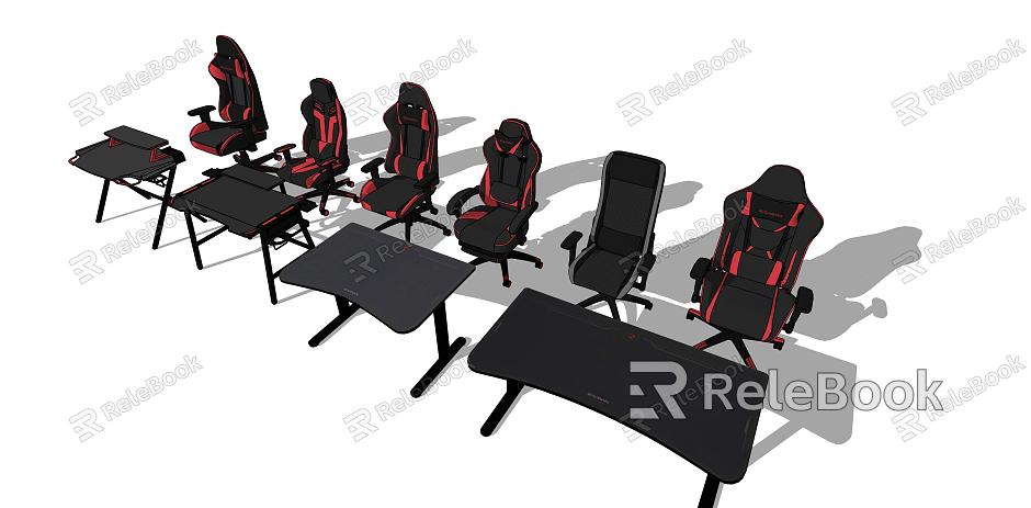 Modern E-sports Table E-sports Chair Game Computer Table Racing Game Chair Racing Chair model