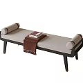 New Chinese Style Bed End Stool Bench Sofa Stool 3d model