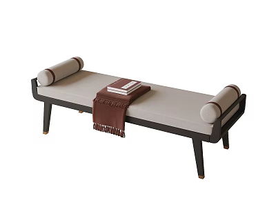 New Chinese Style Bed End Stool Bench Sofa Stool 3d model