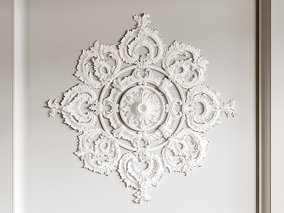 European-style carved lamp panel model