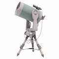 Light Green Telescope With Tripod Mount And Adjustable Stand For Astronomy 3d model
