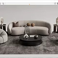 Modern Sofa Coffee Table Combination Sofa Coffee Table 3d model