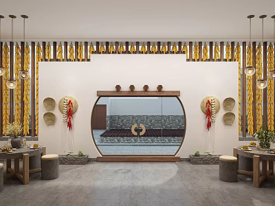 Chinese Restaurant Homestay 3d model Chinese Restaurant Homestay 3d model