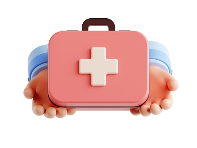 Modern Medical Kits First Aid Kits Medical Appliances Cartoon Gesture Cartoon Medical Kits 3d model