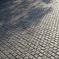 Textured Ground Surface With Diamond Shaped Bricks And Sunlight Shadows 3d model
